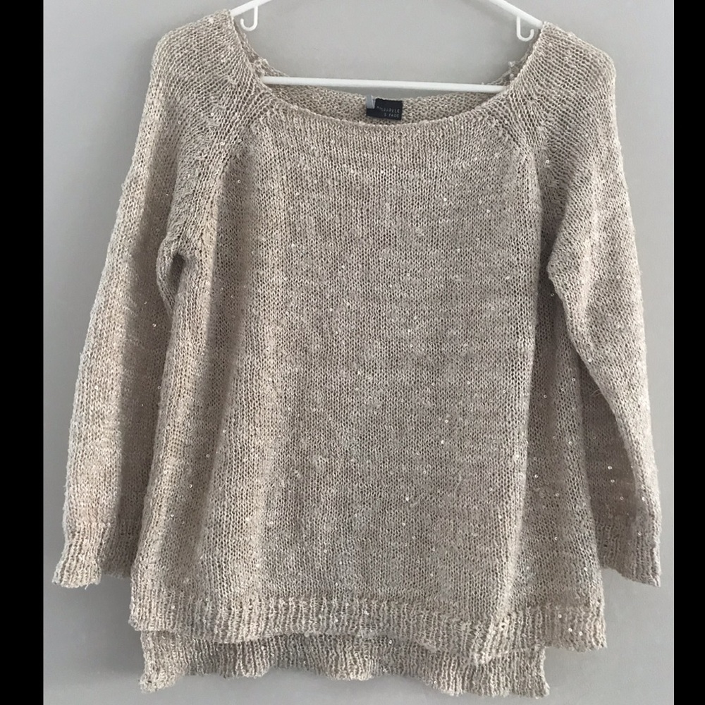 Gold/beige sequin sweater